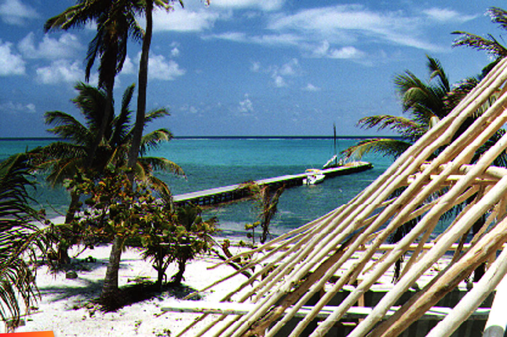 Mata Chica during construction, view to the sea, 1997