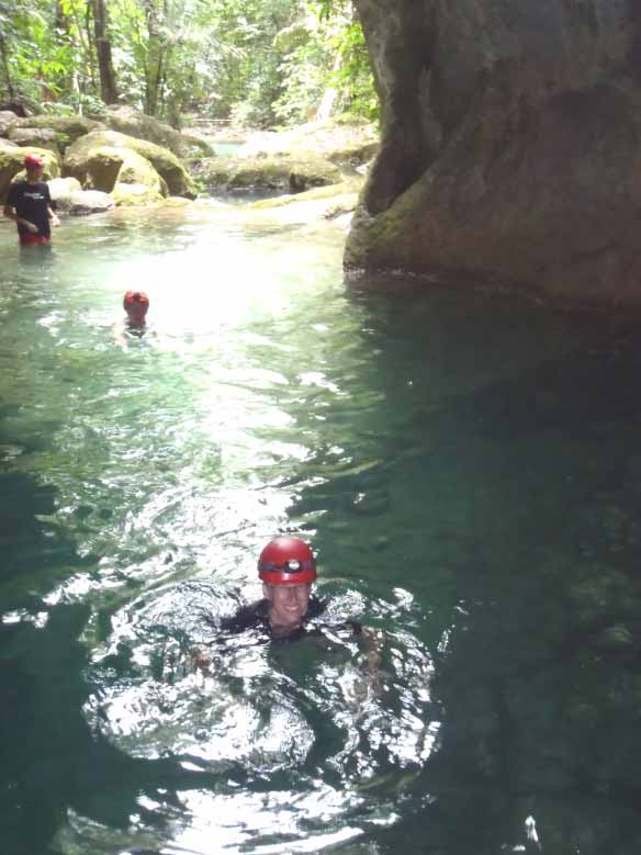 Swimming into ATM CAVE Belize Adventure