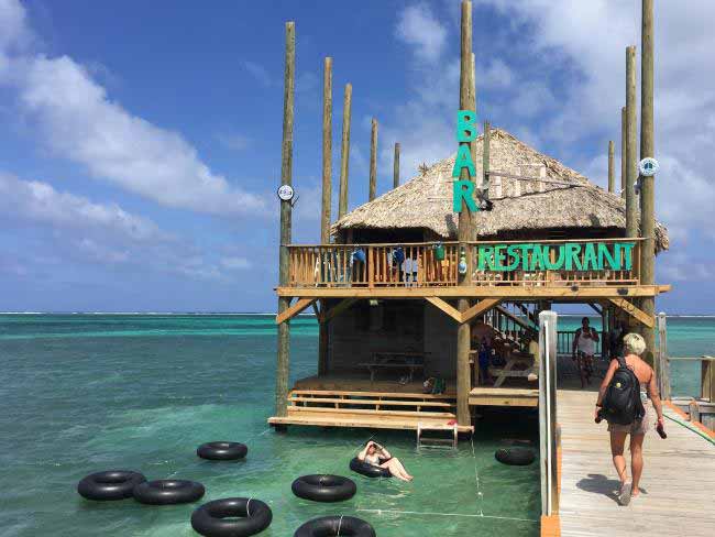 Anyone for a drink? You can't beat the location of this bar and restaurant on Ambergris Caye, the largest of Belize's Caribbean islands.
