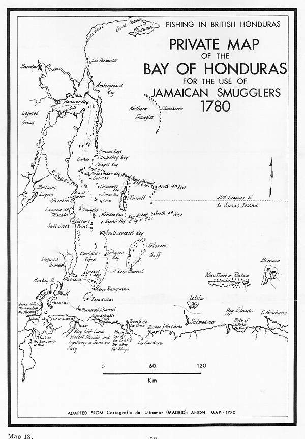 World Map Of Honduras. Private map of the Bay of