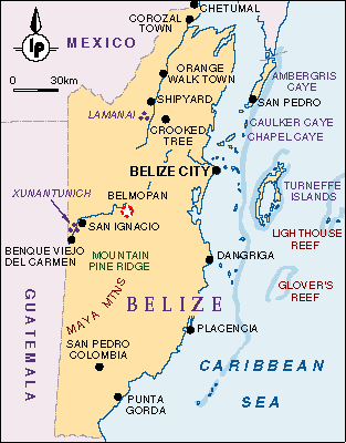 maps of belize. Belize General Information-