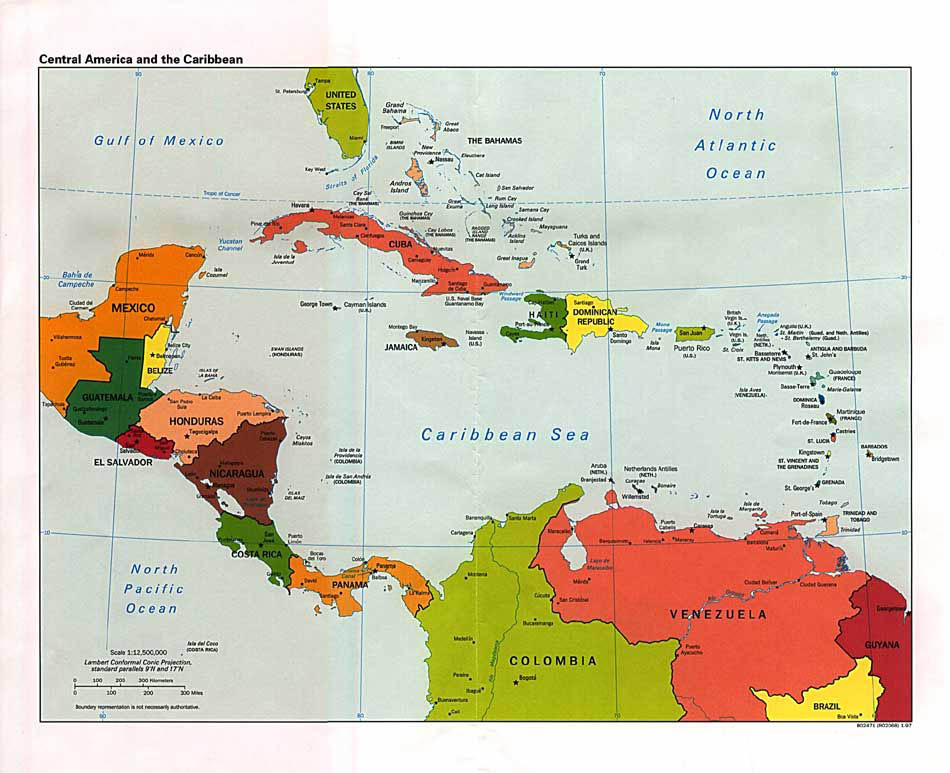 show map of central america
