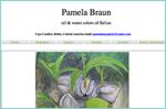 Pamela Braun originally from San Antonio, Texas motivated by the prodigious rainforest environment immigrated to Belize in 1990 to paint natural spaces that are being extinguished in the Americas. The universality of her art is rooted in nature. Believing that when art is true, it is one with nature, the secret of primitive art.