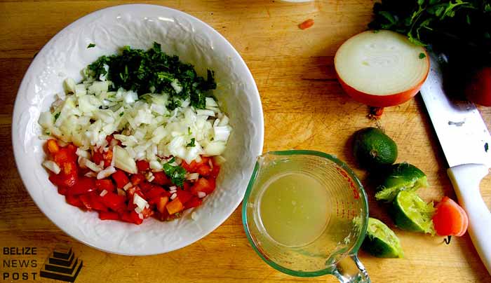 Ingredients-Shrimp-Ceviche-Belize-News-Post-Belizean-Recipe