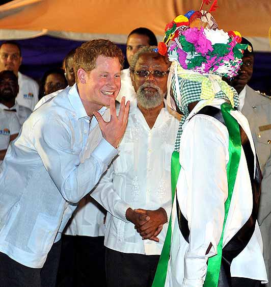 Prince Harry gets in the spirit