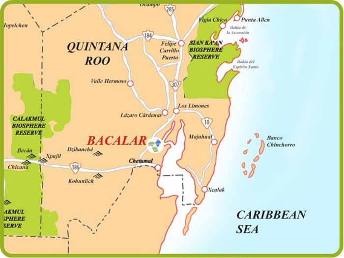 Map of Bacalar