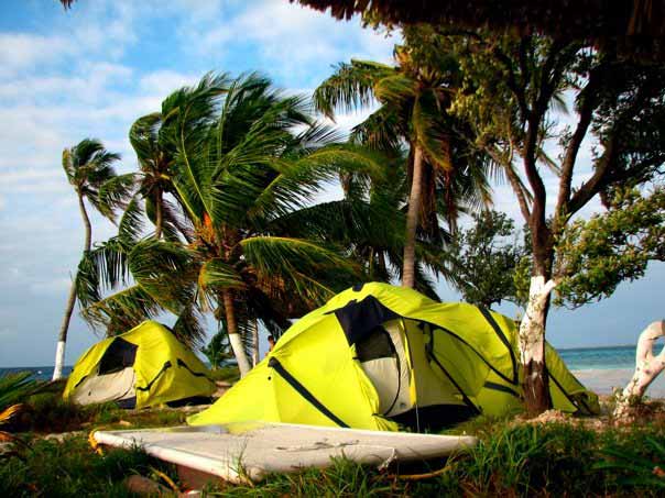 Tents on Island
