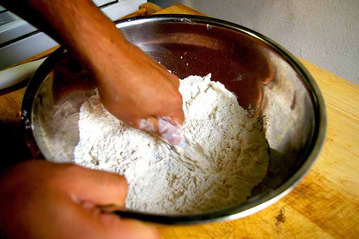 Mix The Shortening By Hand Into The Flour