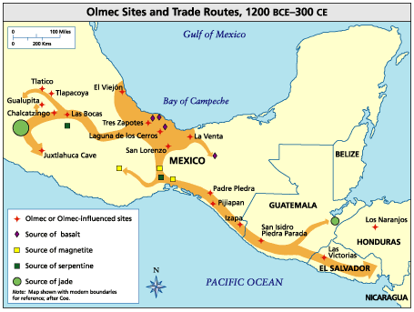 Olmec_Trade_Routes  http-::www.latinamericanstudies.org