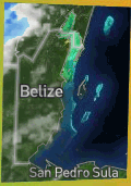 Today's Belize Weather Map
