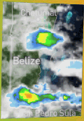 Today's Belize Weather Map