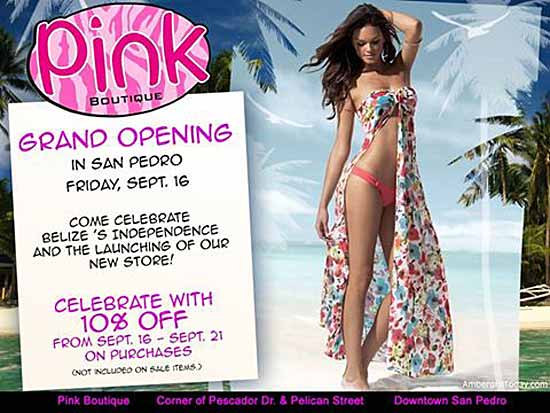 Pink Boutique Opens today Ambergris Caye Belize Message Board