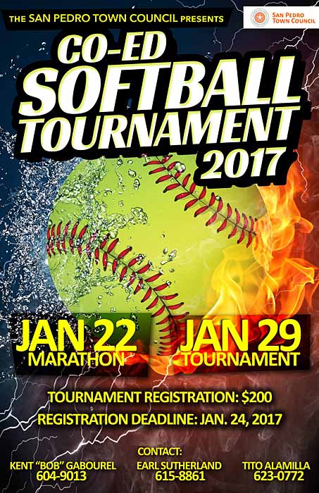 Co-ed Softball Tournament 2017 - Ambergris Caye Belize 