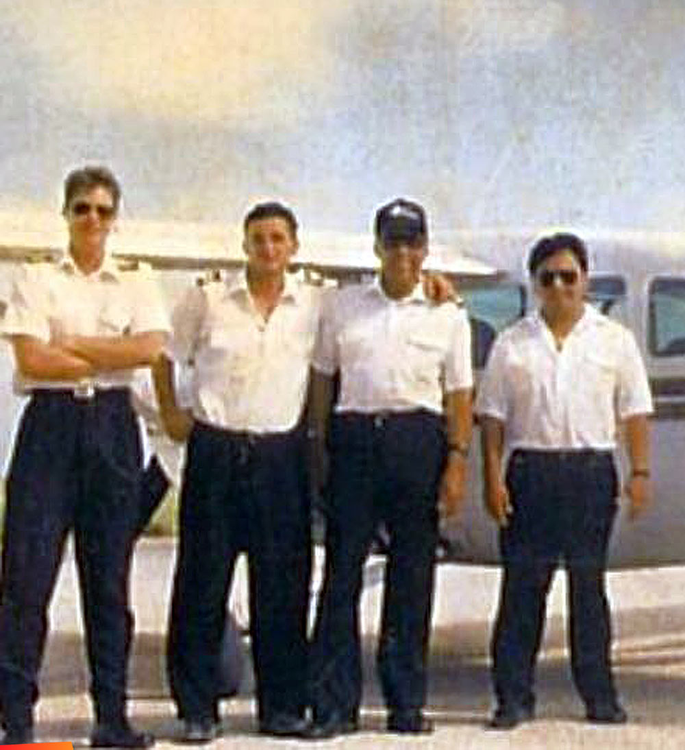 Pilots JP Iversen, John Fuller, and Ramon Nunez Jr. long ago