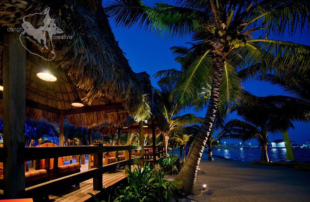 Ramon's Village Resort beautifully lit at night