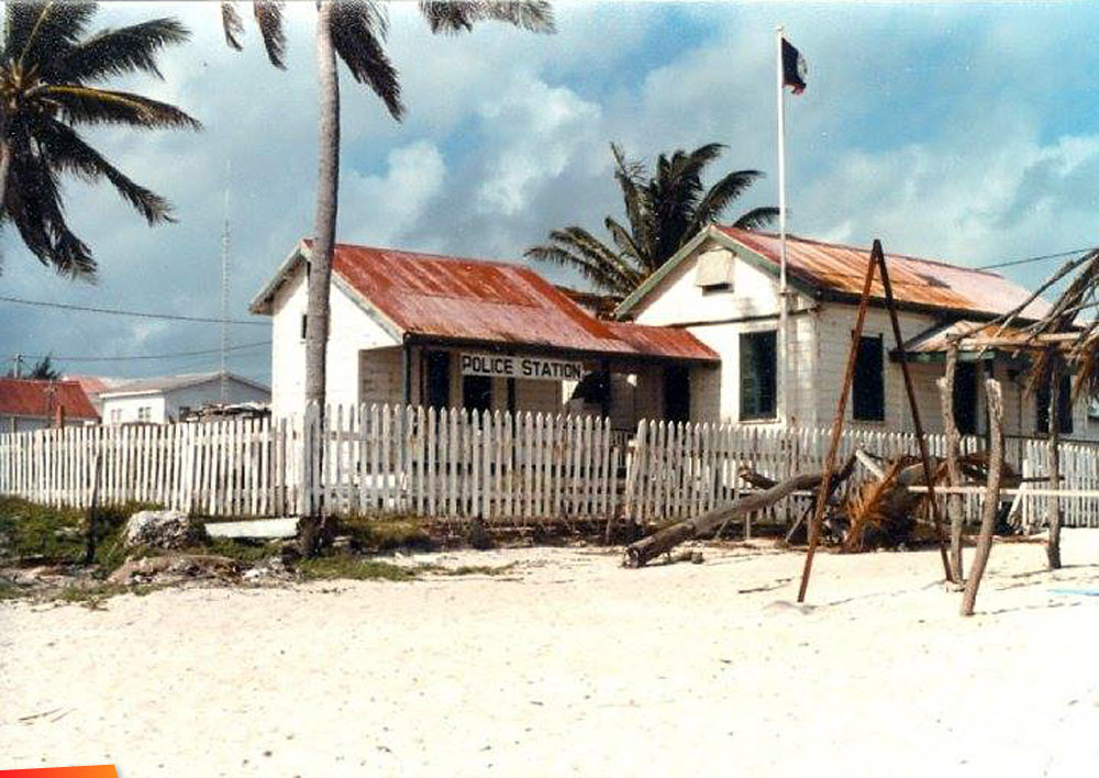 Old San Pedro Police station on the beach, 1980's