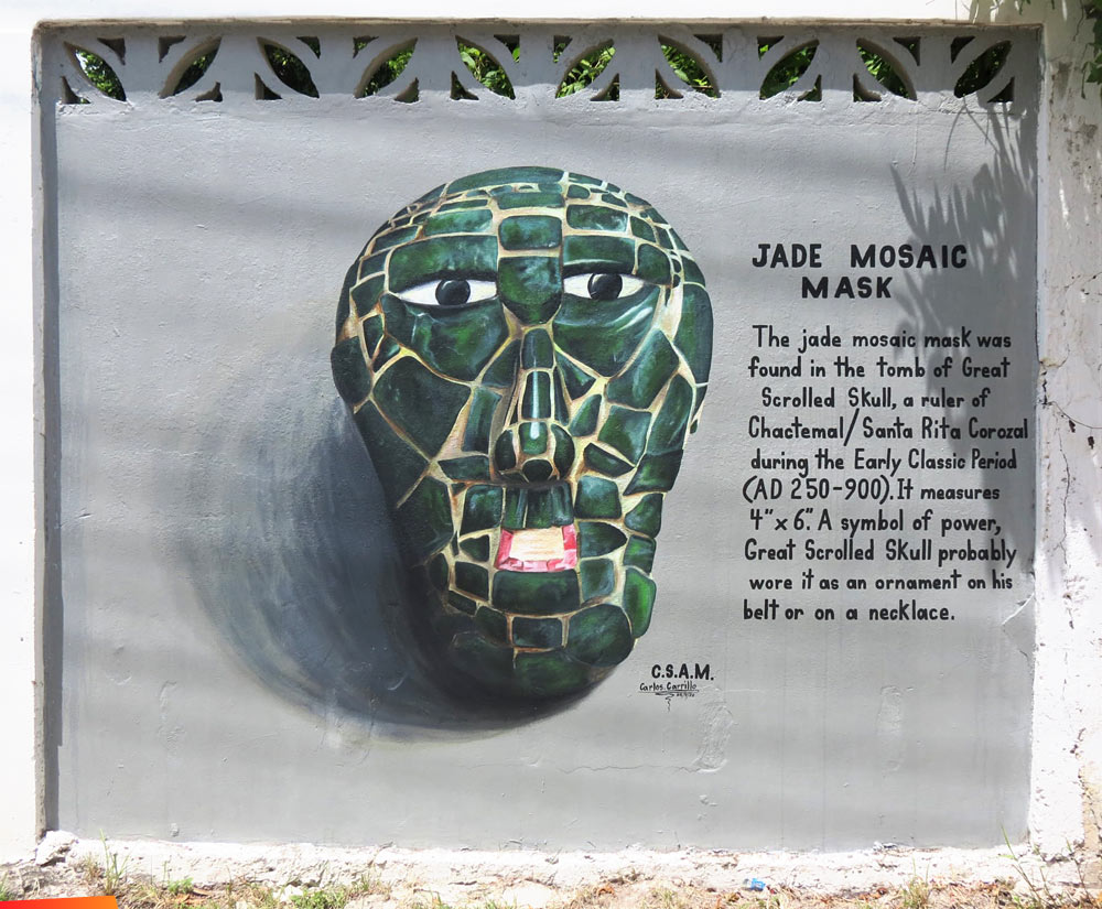 Beautiful mural of the Jade Mosaic Mask