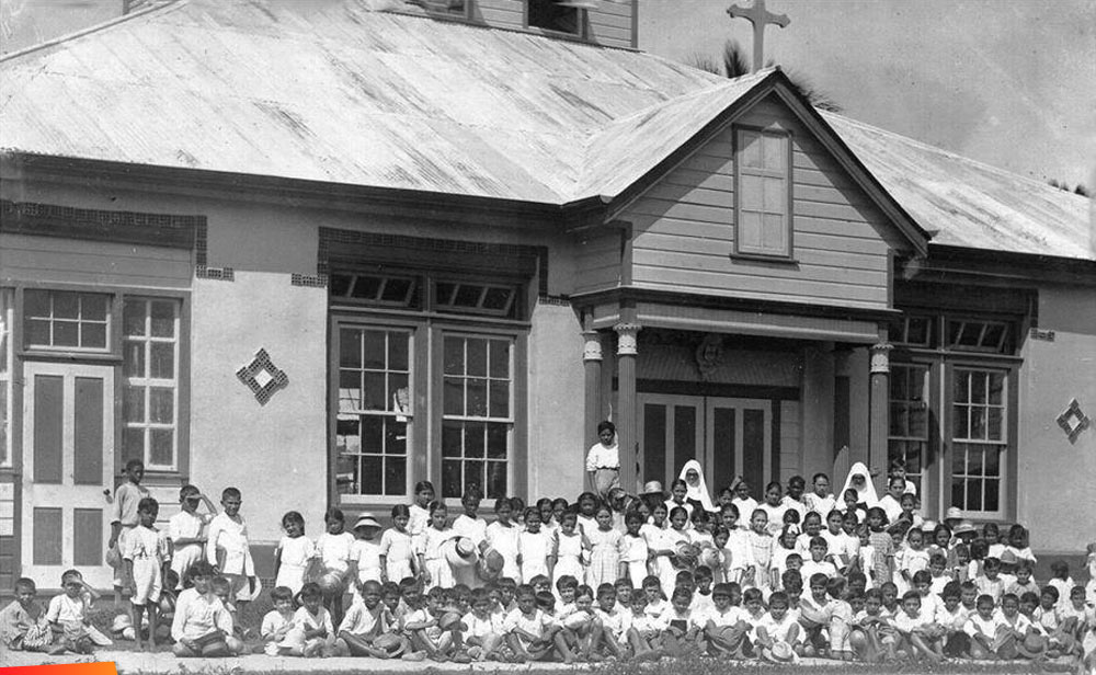 St. Francis Xavier School in Corozal Town, 1940's