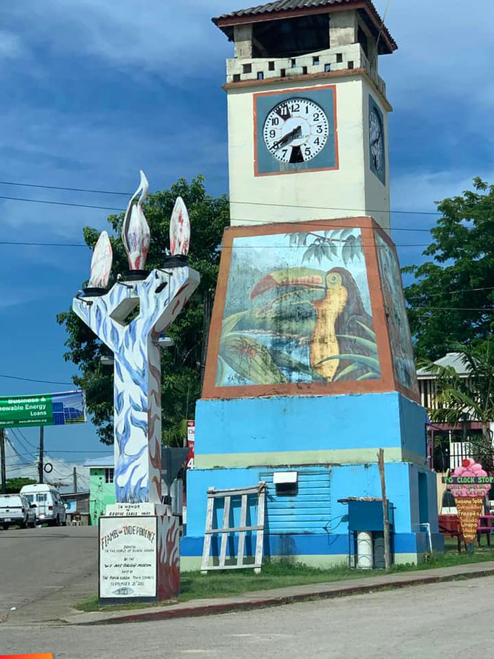 Town clock in Punta Gorda