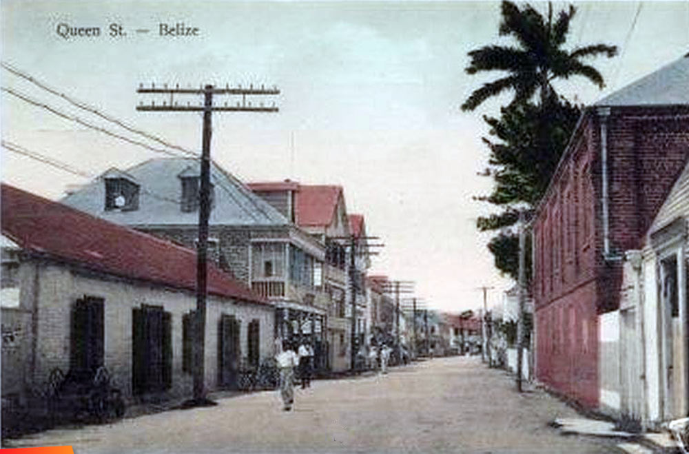 Queen Street in Belize City, 1920's