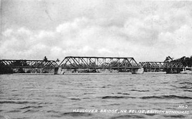 Construction of the first Haulover Bridge, 1942