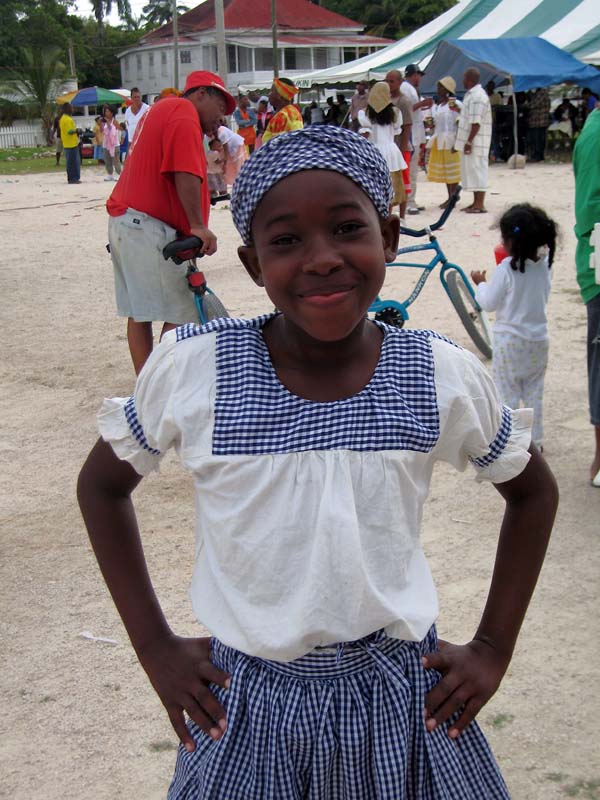 Young lady at Memorial Park on Garifuna Day last November