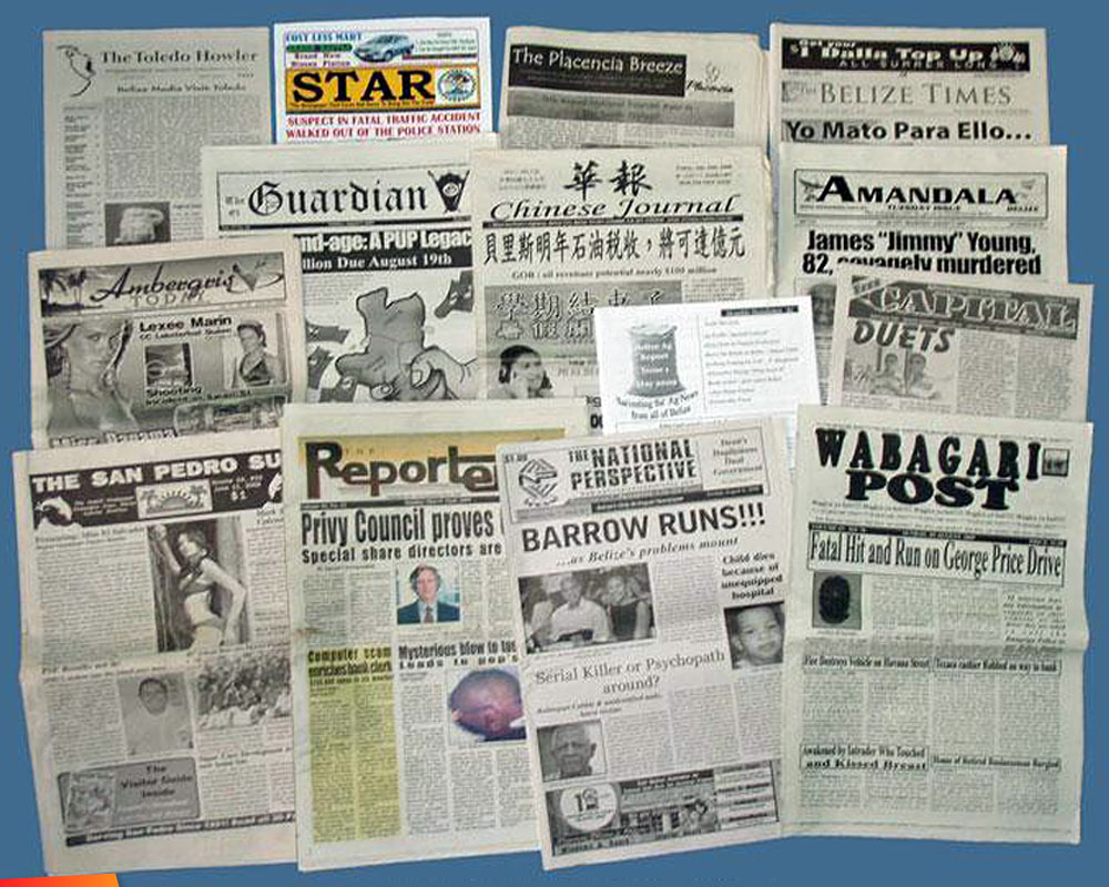 Belize newspapers over the years