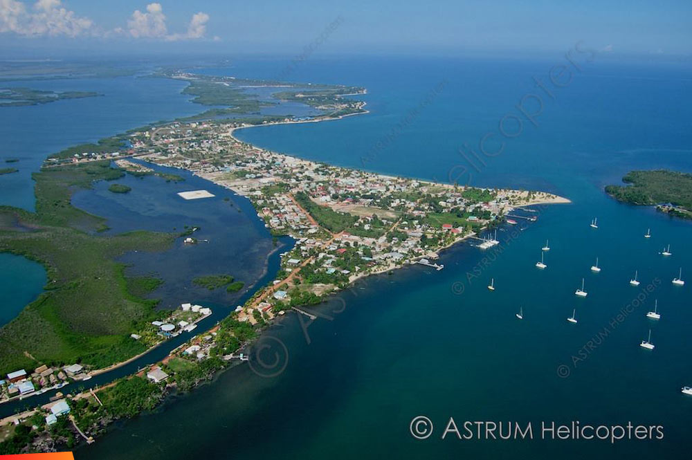 Aerial view of Placencia