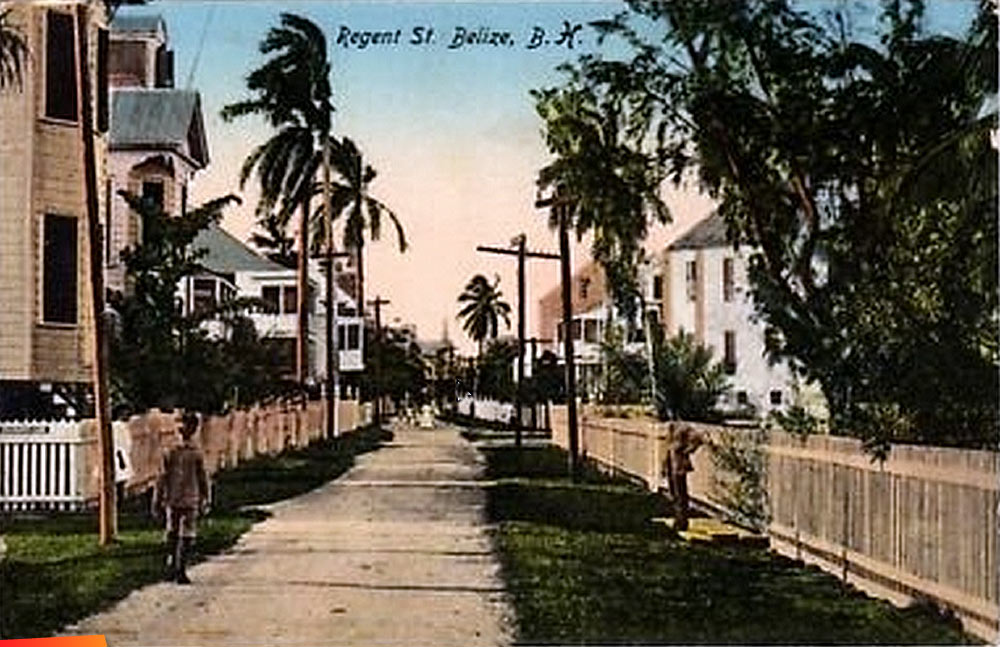 Views of Regent Street in Belize City long ago...