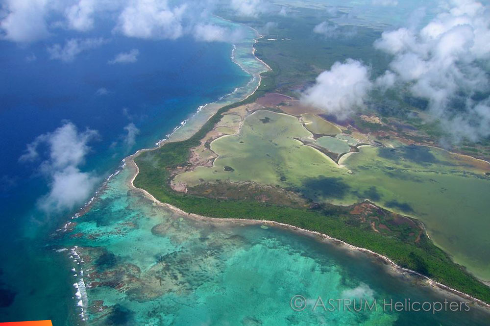 Aerial view of Rocky Point, north Ambergris Caye