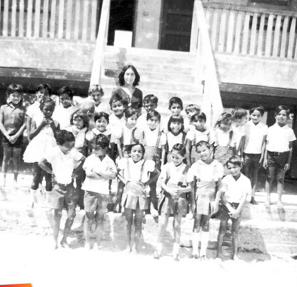 San Pedro A.C. RC primary school students, long ago