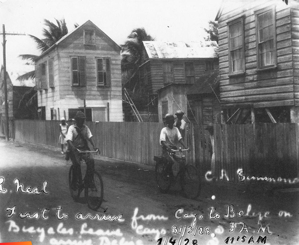 First men to traverse the width of our country on a bicycle, Cyril Simmons and Leopold Neal, 1928