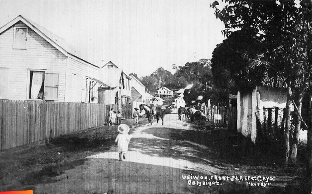 View on Front Street in Cayo, 1958
