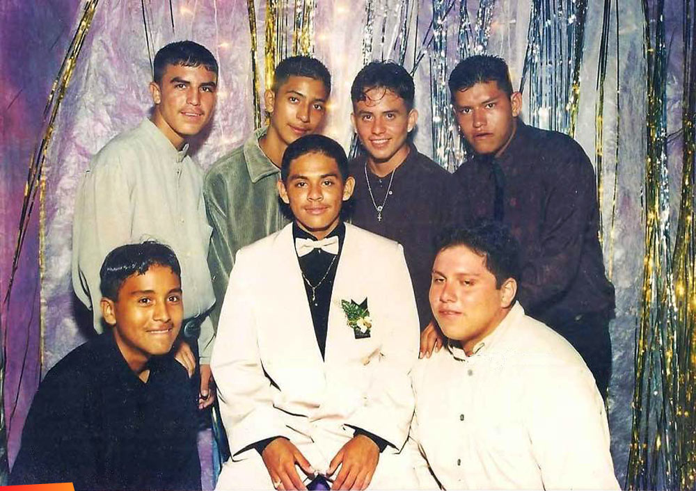 Prom night as we hit the party... Orlando Iglesias, Tito Alamilla Jr., Horacio Louis Guerrero, Jaime Azueta, Alberto Nunez, Oscar David Aguilar, and Severo Guerrero. Long ago in San Pedro