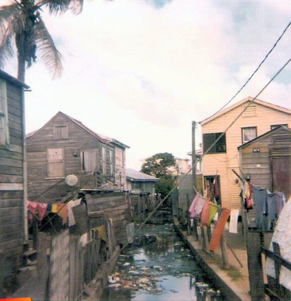 Belize City Canal off Daly Street, 1980