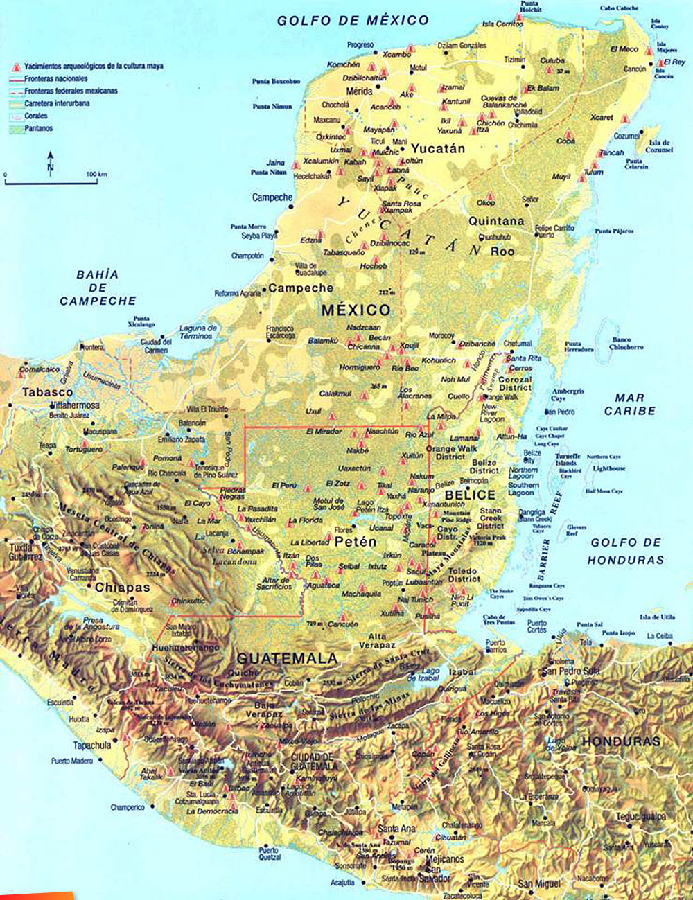 Map Of Maya City States