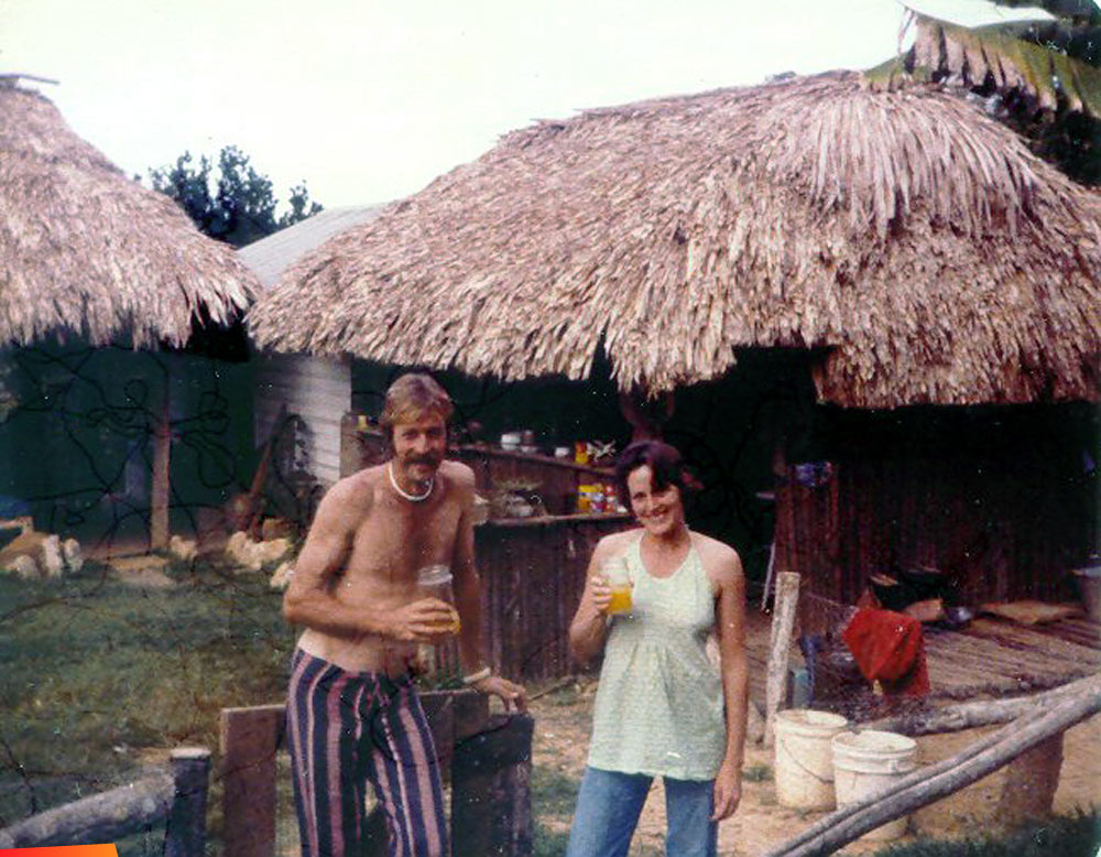 Mick and Lucy Fleming, early days at Chaa Creek