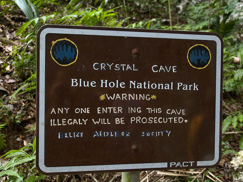 Hiking in the Crystal Cave, in the Blue Hole National Park