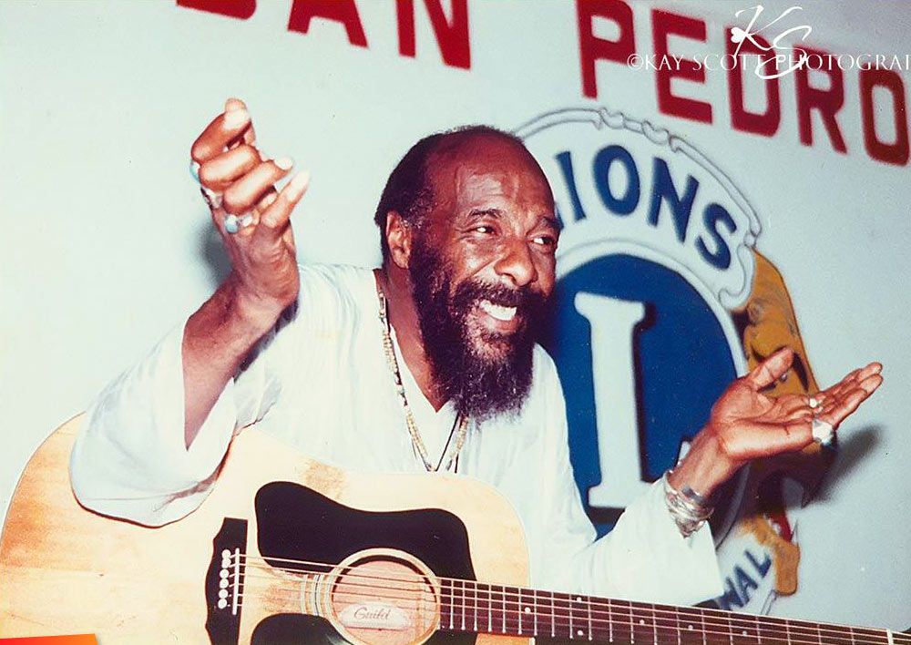 Singer Richie Havens in San Pedro, late 1980's