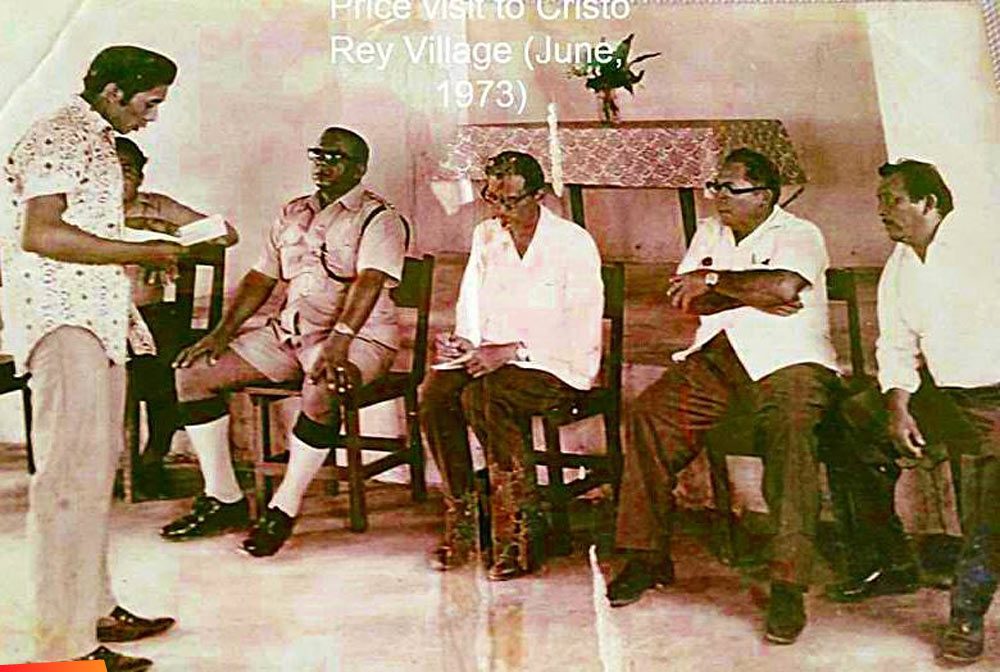 Cristo Rey Community Center - Premier, the late Hon. George Price's historic visit to Cristo Rey, Corozal - 1972
