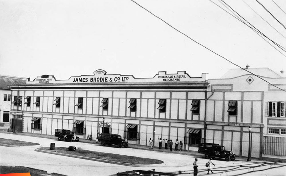 James Brodie & Co Ltd (Brodies) Store in Belize City, taken 1926-1931