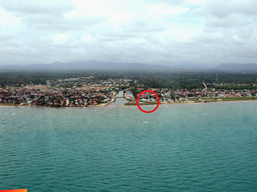 Aerial view of Dangriga