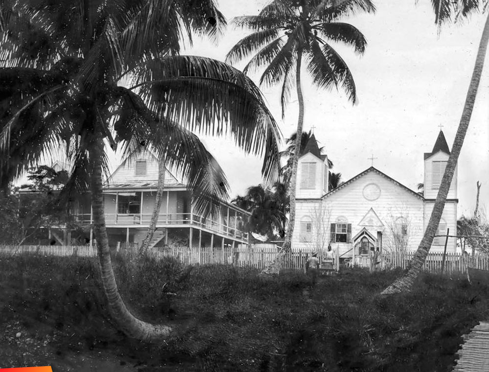 Church in the southern part of Front Street, Punta Gorda, 1914