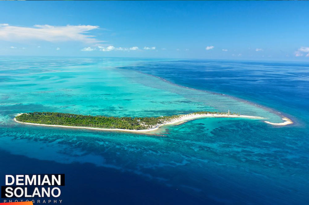 Aerial view of The Majestic Half Moon Caye