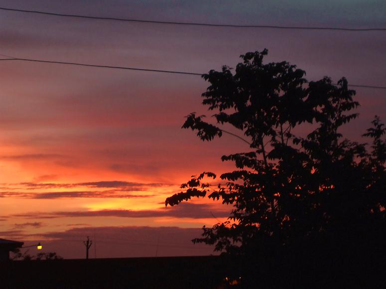 Beautiful sunset in Belmopan City