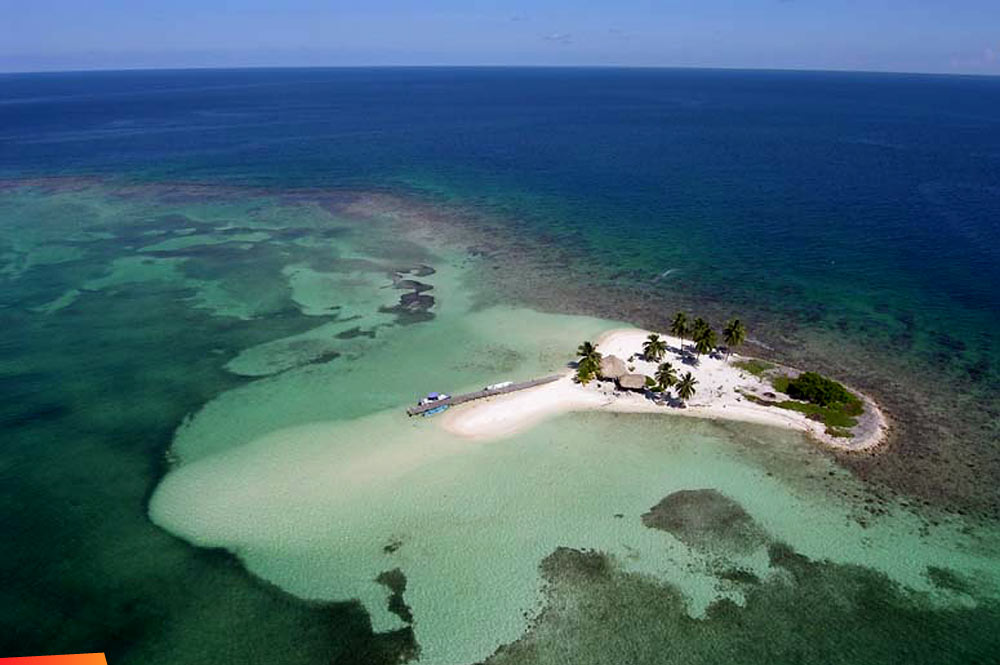 Aerial view of Goff's Caye