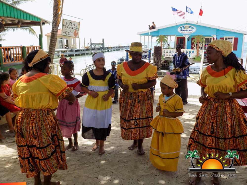 Garifuna presentation at the San Pedro Town Library