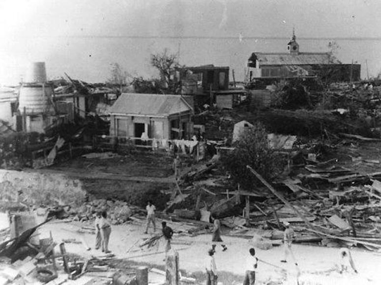 Corozal Town after Hurricane Janet, 1955
