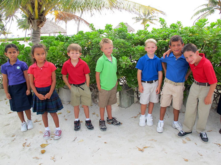 Schools On! Most of the Infant II class at the Island Academy