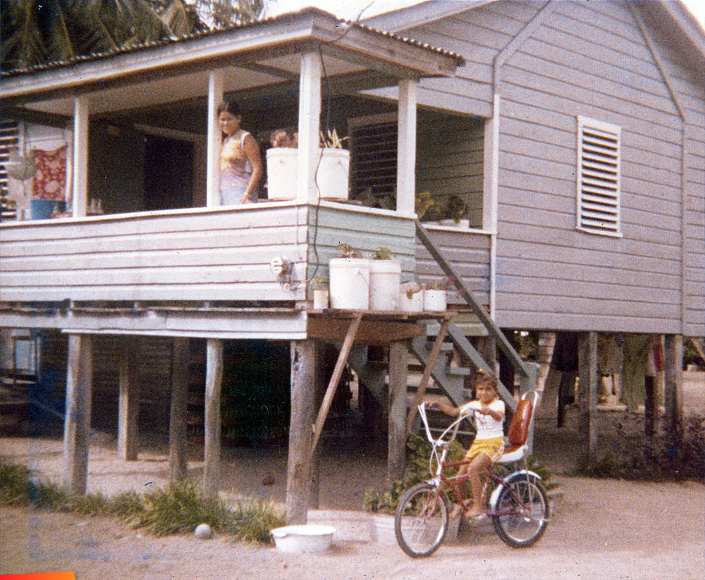 Miss Lil's house / Rodriguez Restaurant on Caye Caulker, 1979